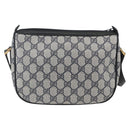 GUCCI GG Supreme Sherry Line Shoulder Bag PVC Navy Gold 89 02 032 Auth 164318-2