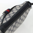 GUCCI GG Supreme Sherry Line Shoulder Bag PVC Navy Gold 89 02 032 Auth 164318-6