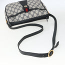 GUCCI GG Supreme Sherry Line Shoulder Bag PVC Navy Gold 89 02 032 Auth 164318-7