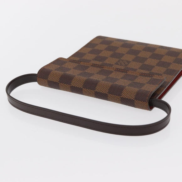 LOUIS VUITTON Damier Ebene CD Holder Pouch N62935 LV Auth 164320