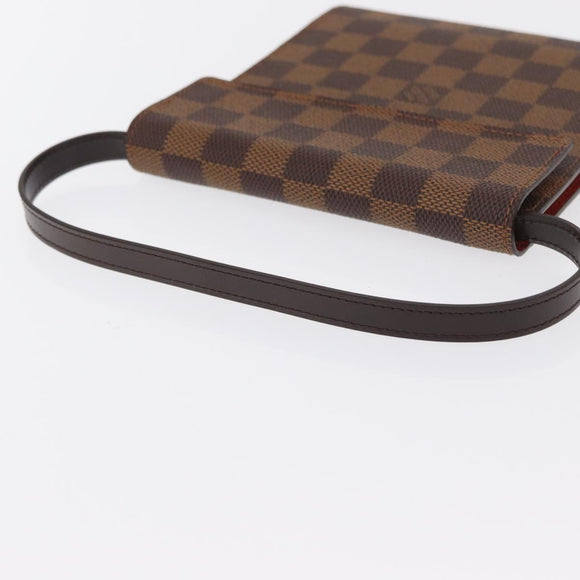 LOUIS VUITTON Damier Ebene CD Holder Pouch N62935 LV Auth 164320