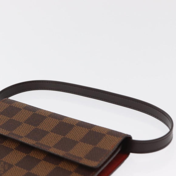 LOUIS VUITTON Damier Ebene CD Holder Pouch N62935 LV Auth 164320