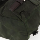 PRADA Backpack Nylon Khaki Silver Auth 164325-15