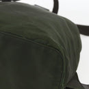 PRADA Backpack Nylon Khaki Silver Auth 164325-14