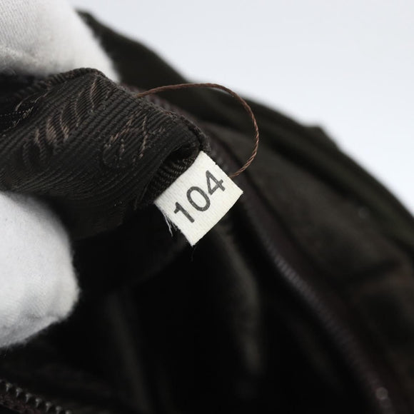 PRADA Backpack Nylon Khaki Silver Auth 164325