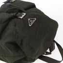 PRADA Backpack Nylon Khaki Silver Auth 164325-6