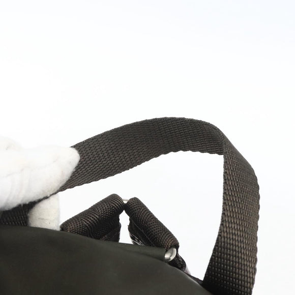 PRADA Backpack Nylon Khaki Silver Auth 164325