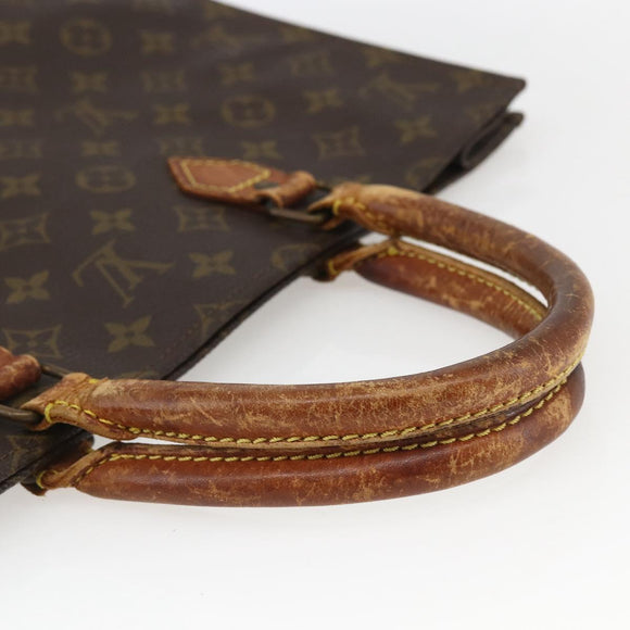 LOUIS VUITTON Monogram Sac Plat Hand Bag M51140 LV Auth 164332