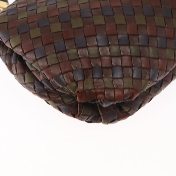 BOTTEGA VENETA INTRECCIATO Hand Bag Leather Brown Auth 164335
