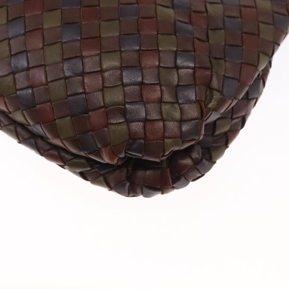 BOTTEGA VENETA INTRECCIATO Hand Bag Leather Brown Auth 164335