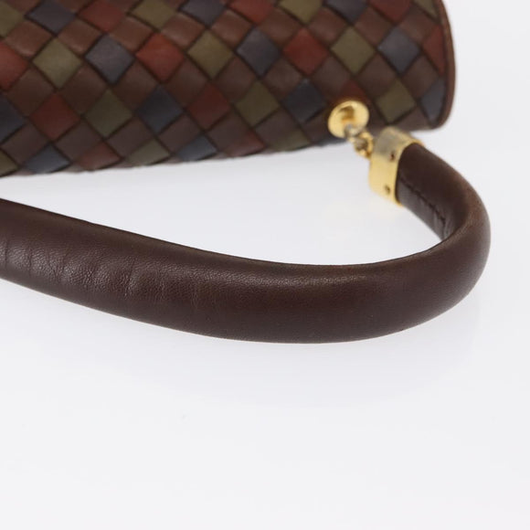 BOTTEGA VENETA INTRECCIATO Hand Bag Leather Brown Auth 164335
