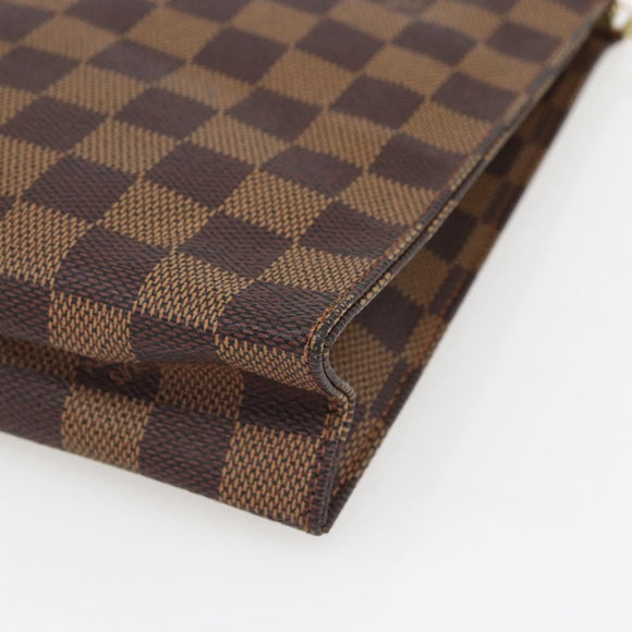 LOUIS VUITTON Damier Ebene Poche Toilette 26 Pouch N47543 LV Auth 164337