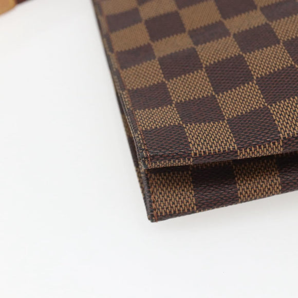 LOUIS VUITTON Damier Ebene Poche Toilette 26 Pouch N47543 LV Auth 164337