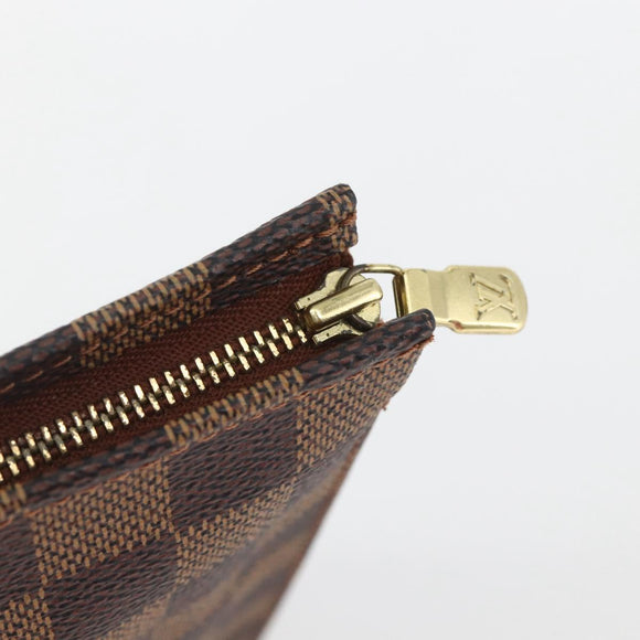 LOUIS VUITTON Damier Ebene Poche Toilette 26 Pouch N47543 LV Auth 164337