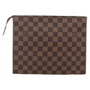 LOUIS VUITTON Damier Ebene Poche Toilette 26 Pouch N47543 LV Auth 164337-2