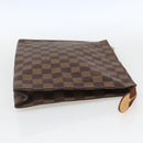 LOUIS VUITTON Damier Ebene Poche Toilette 26 Pouch N47543 LV Auth 164337-4