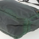 PRADA Shoulder Bag Nylon Green Gold Auth 164339-16