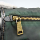 PRADA Shoulder Bag Nylon Green Gold Auth 164339-19