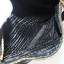 PRADA Shoulder Bag Nylon Green Gold Auth 164339-27