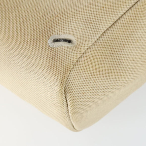 HERMES Her bag Ad PM Backpack Canvas Leather 2way Beige Silver Auth 164341