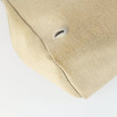 HERMES Her bag Ad PM Backpack Canvas Leather 2way Beige Silver Auth 164341-13