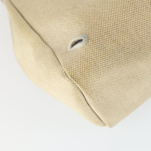 HERMES Her bag Ad PM Backpack Canvas Leather 2way Beige Silver Auth 164341