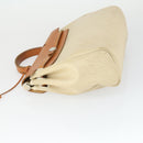 HERMES Her bag Ad PM Backpack Canvas Leather 2way Beige Silver Auth 164341-5