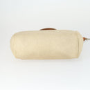 HERMES Her bag Ad PM Backpack Canvas Leather 2way Beige Silver Auth 164341-9