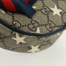 GUCCI GG Supreme Sherry Line Children Bag PVC Beige Navy Red 502330 Auth 164343V-17