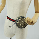 GUCCI GG Supreme Sherry Line Children Bag PVC Beige Navy Red 502330 Auth 164343V-22