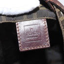 FENDI Zucca Canvas Hand Bag Black Brown Auth 164350-18