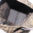 FENDI Zucca Canvas Hand Bag Black Brown Auth 164350-11