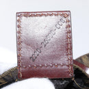 FENDI Zucca Canvas Hand Bag Black Brown Auth 164350-12