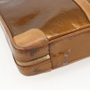 LOUIS VUITTON Monogram Vernis Van Damme Hand Bag Bronze M91125 LV Auth 164353-16