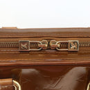 LOUIS VUITTON Monogram Vernis Van Damme Hand Bag Bronze M91125 LV Auth 164353-17