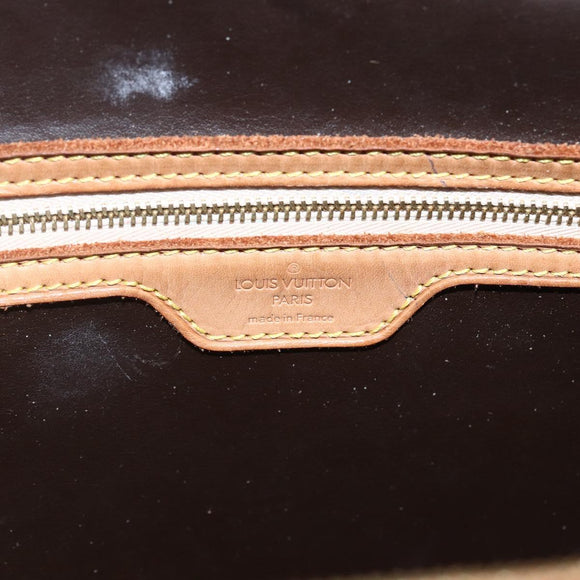 LOUIS VUITTON Monogram Vernis Van Damme Hand Bag Bronze M91125 LV Auth 164353