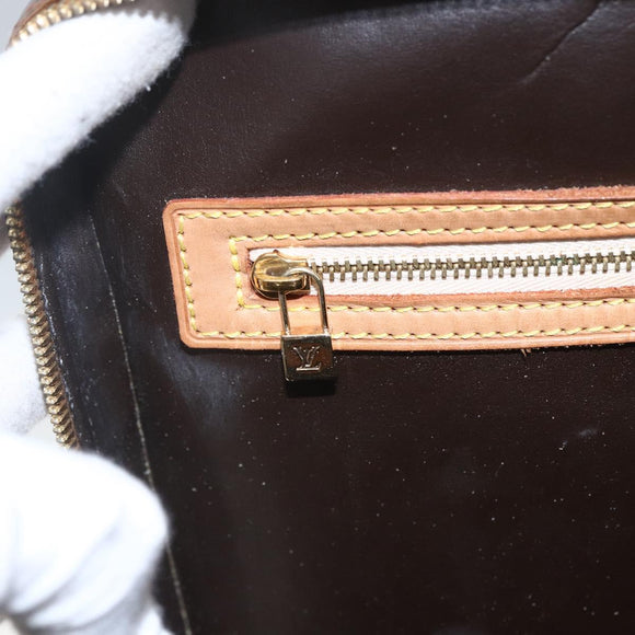 LOUIS VUITTON Monogram Vernis Van Damme Hand Bag Bronze M91125 LV Auth 164353