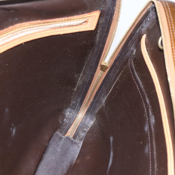 LOUIS VUITTON Monogram Vernis Van Damme Hand Bag Bronze M91125 LV Auth 164353