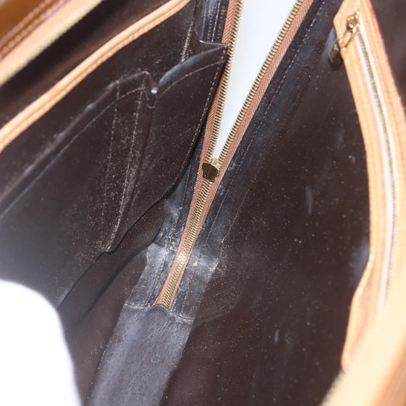 LOUIS VUITTON Monogram Vernis Van Damme Hand Bag Bronze M91125 LV Auth 164353