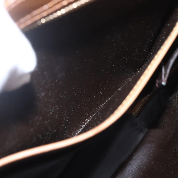 LOUIS VUITTON Monogram Vernis Van Damme Hand Bag Bronze M91125 LV Auth 164353