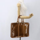 LOUIS VUITTON Monogram Vernis Van Damme Hand Bag Bronze M91125 LV Auth 164353-23