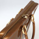 LOUIS VUITTON Monogram Vernis Van Damme Hand Bag Bronze M91125 LV Auth 164353-6