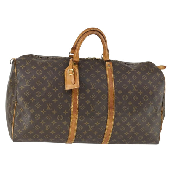 LOUIS VUITTON Monogram Keepall 55 Reisetasche M41424 LV Auth 164355