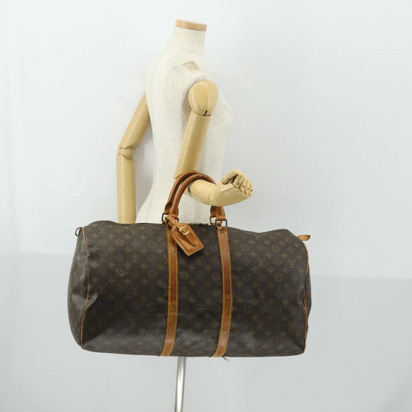 LOUIS VUITTON Monogram Keepall 55 Reisetasche M41424 LV Auth 164355