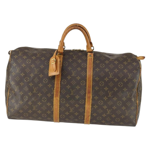 LOUIS VUITTON Monogram Keepall 55 Reisetasche M41424 LV Auth 164355