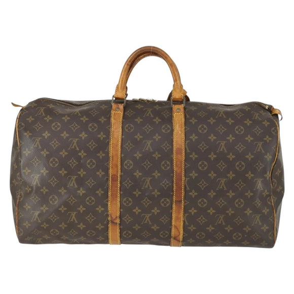 LOUIS VUITTON Monogram Keepall 55 Reisetasche M41424 LV Auth 164355