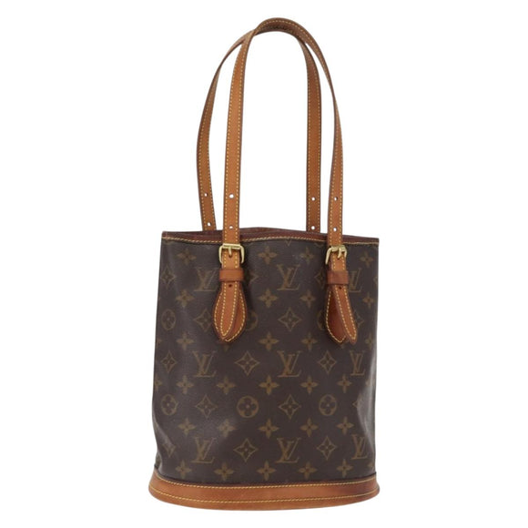 LOUIS VUITTON Monogram Bucket PM Shoulder Bag M42238 LV Auth 164359