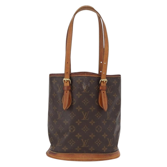 LOUIS VUITTON Monogram Bucket PM Shoulder Bag M42238 LV Auth 164359