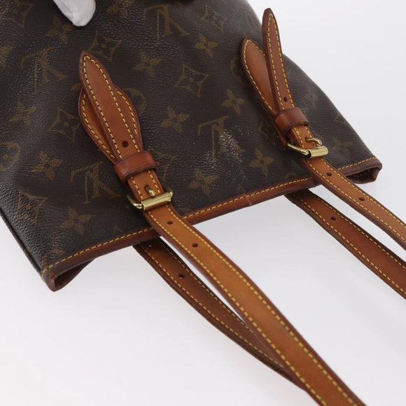 LOUIS VUITTON Monogram Bucket PM Shoulder Bag M42238 LV Auth 164359