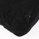 CHANEL Chain 2.55 Shoulder Bag Nylon Black Silver CC Auth 164361-15
